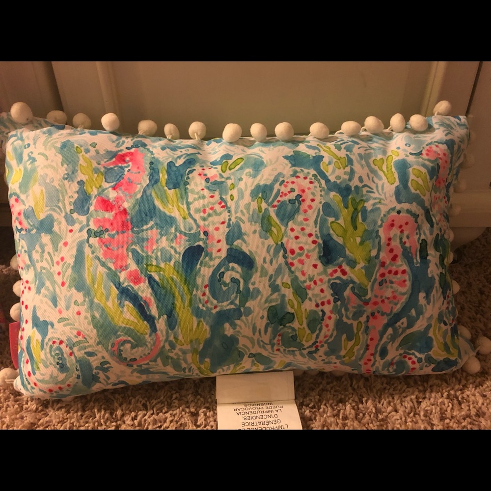 Lilly Pulitzer accent pillow.